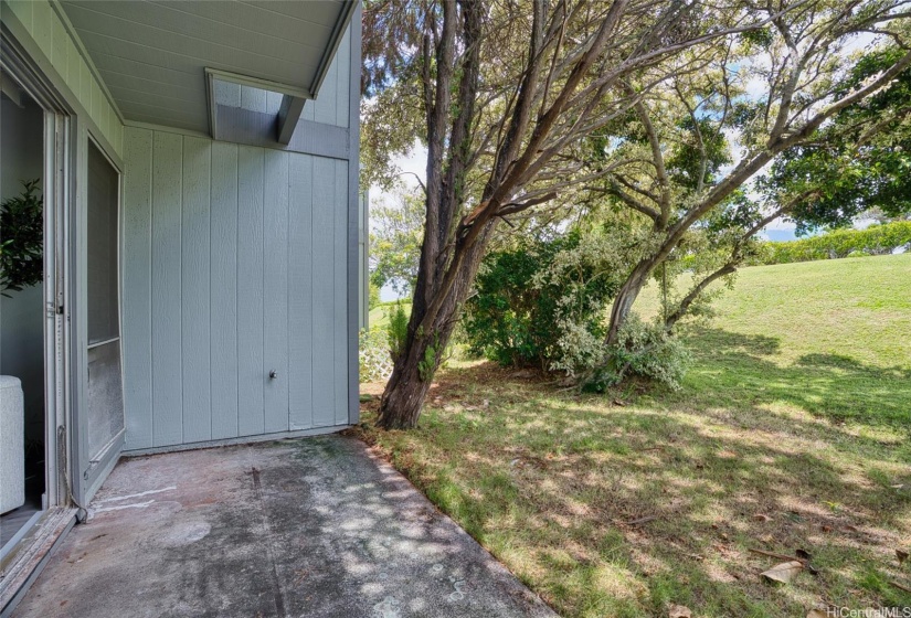 Open back patio