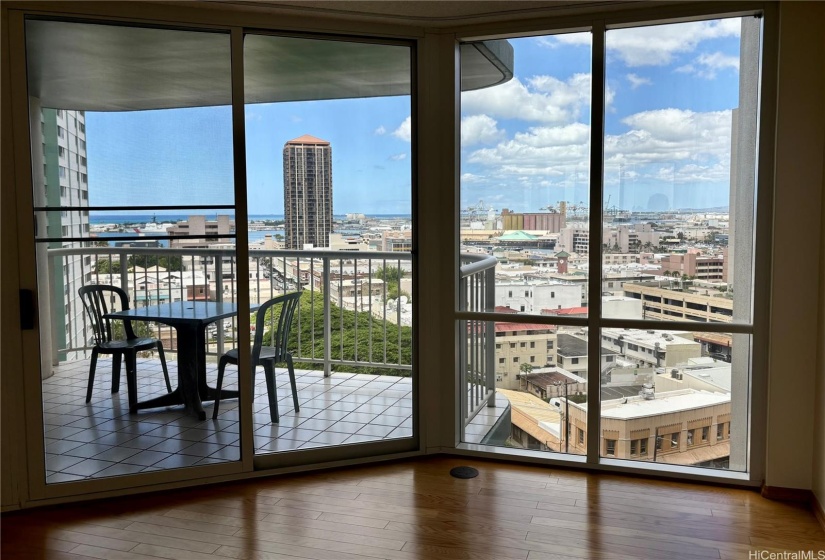 City & Ocean View from Master Bedroom