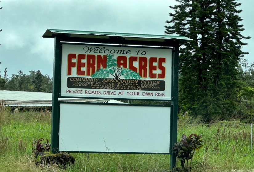 Welcome to Fern Acres in Mountain View