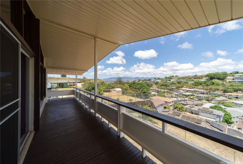 View from the lanai looking towards Pearl Harbor.