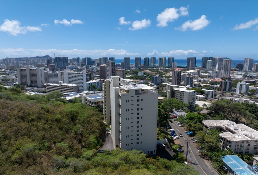 a great spot overlooking town and ocean