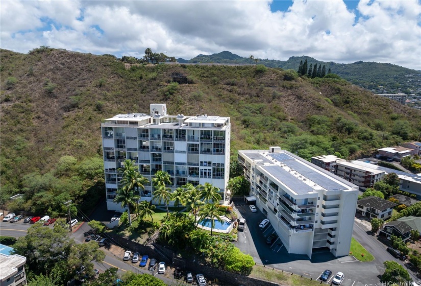 Hale Ka Mo'i nestled at the base of Punchbowl.