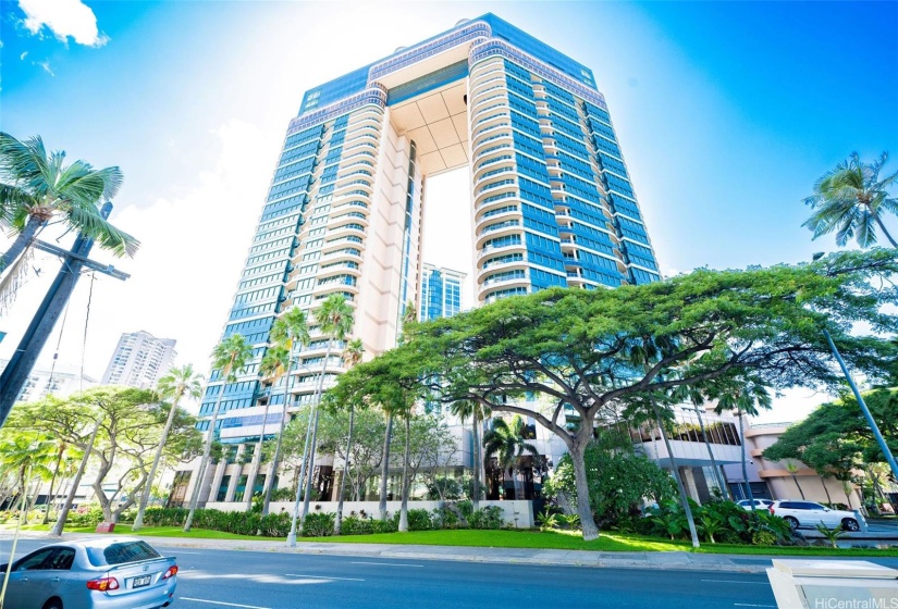 Waikiki Landmark building from Ala Wai side