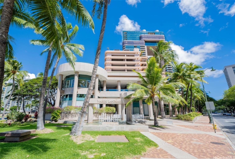 Waikiki Landmark building from Kalakaua Side