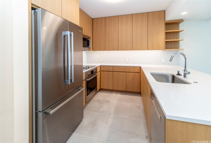 Kitchen with Bosch Stainless Steel Appliances