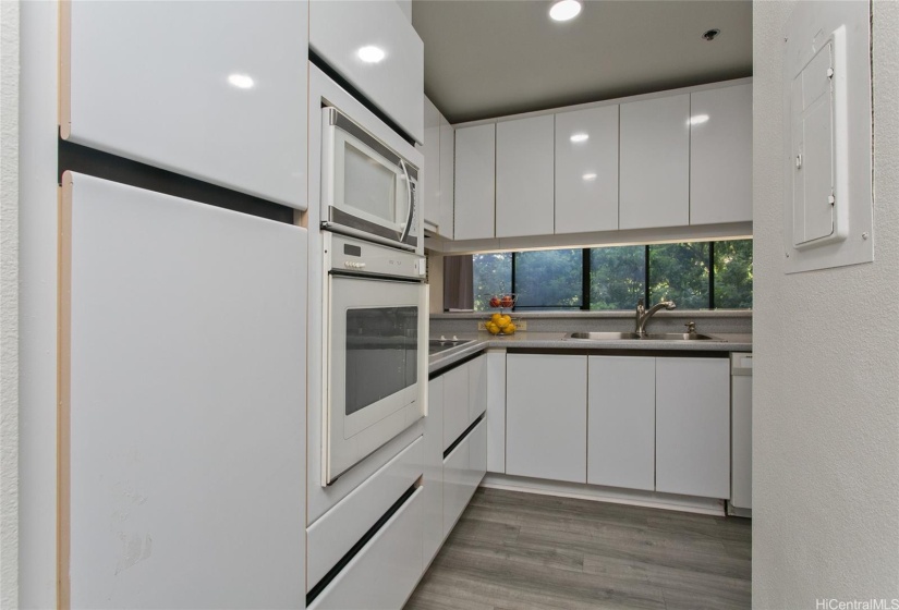 Kitchen with ample cabinet space