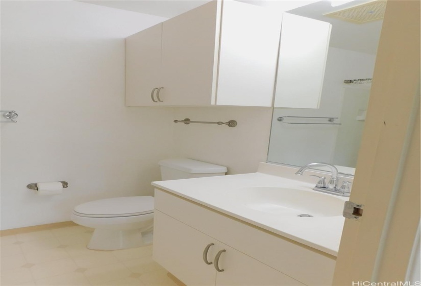 Bathroom with newer cabinet doors