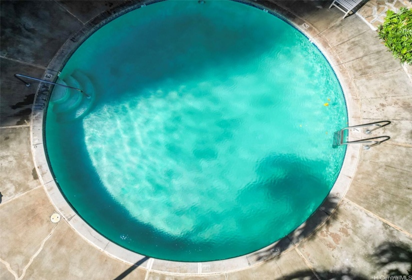 Aerial view of the pool