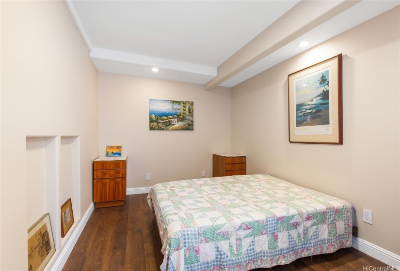 3rd bedroom with hardwood floors on the 1st floor.