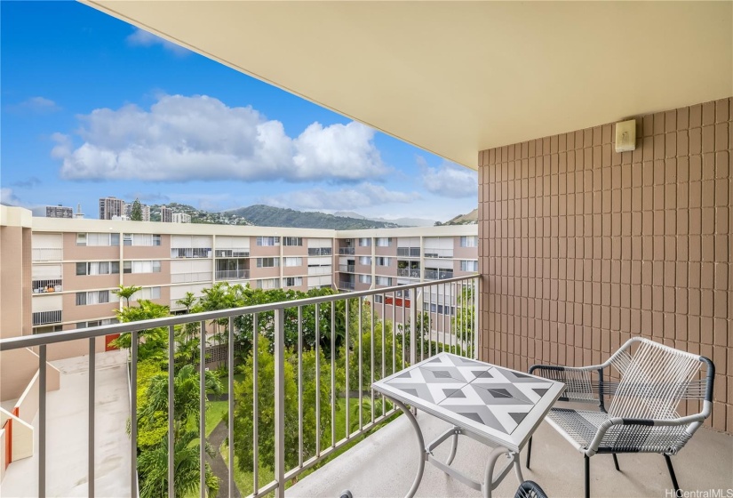 Enjoy the breeze and peaceful mountain views from your covered lanai.