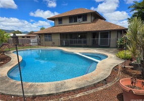 Pool at the back of the house