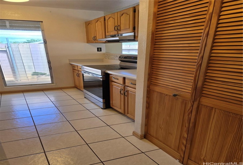 Kitchen Range Oven and Hood.