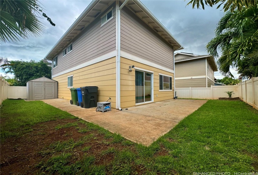 Enhanced | Storage Shed Located on Back Patio