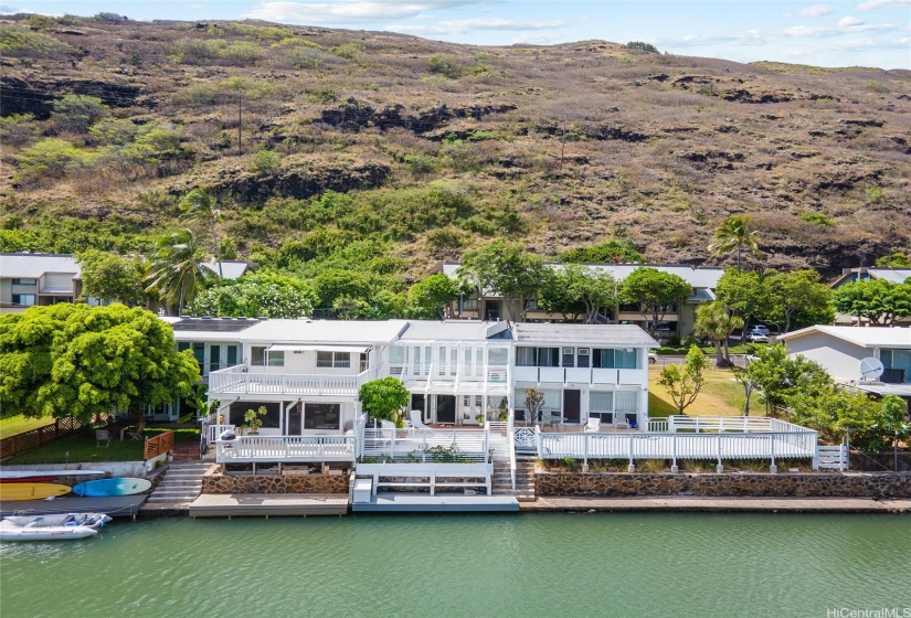 Amazing waterfront home from the back.