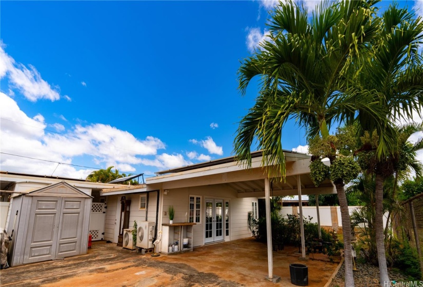 backyard and patio