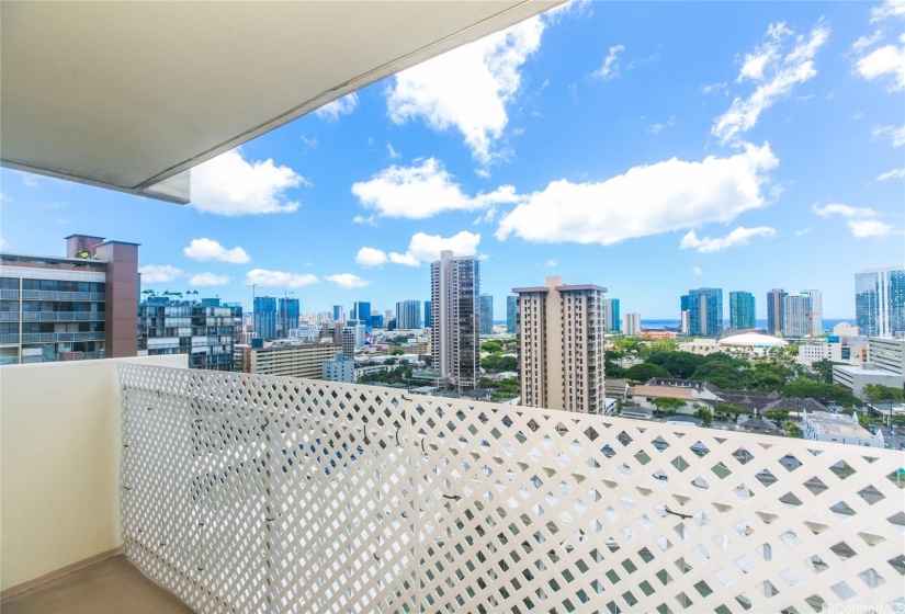 Enjoy the view with lattice for safety and shade