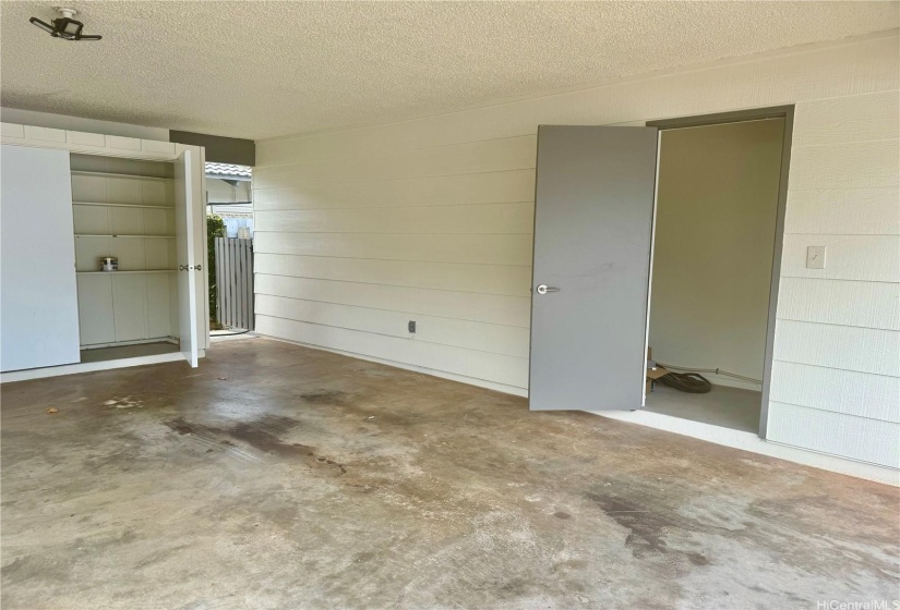 Storage in carport