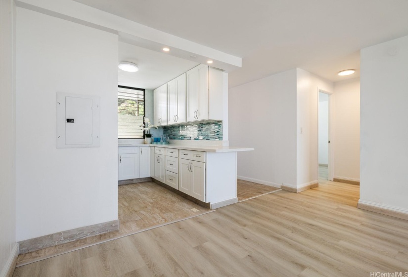 View of Entry, Kitchen and second bedroom