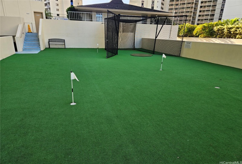 Putting green & driving cage