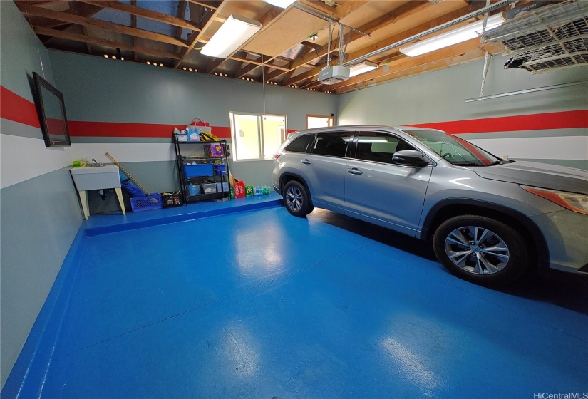 Spacious 2 car garage.