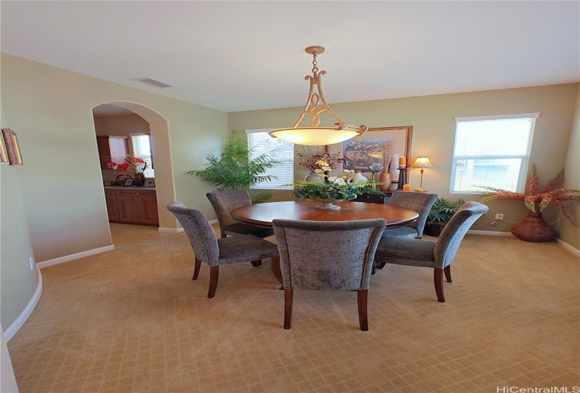 Formal dining room on the right hand side as you enter.