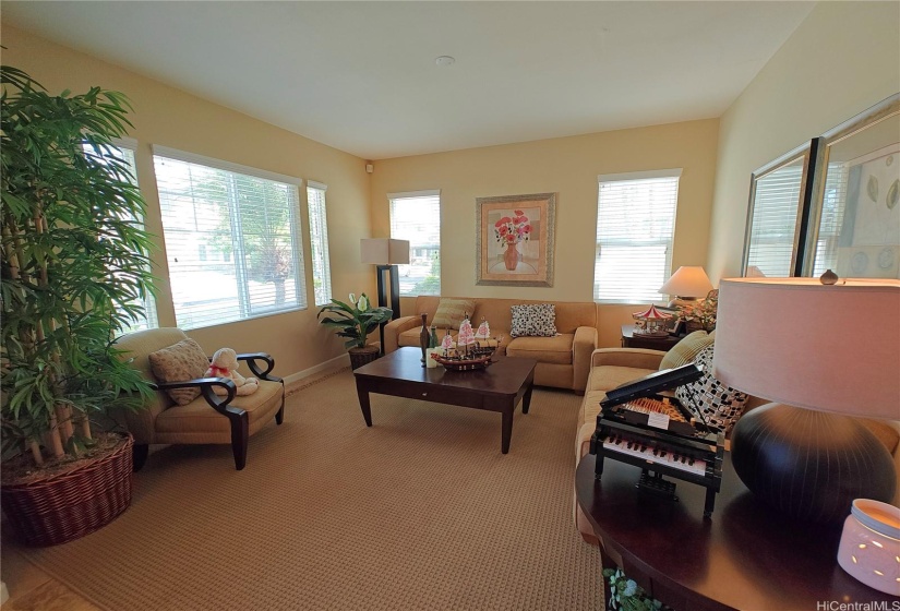 Foyer seating area on the left hand side as you enter.