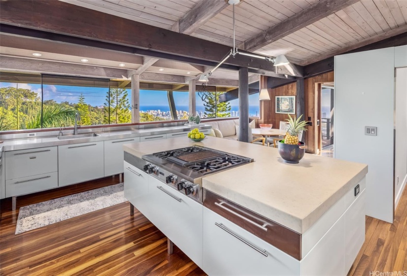 Architectural elements and ocean views abound