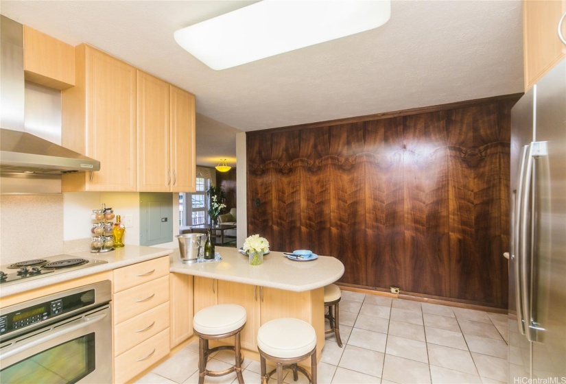 Beautiful koa detailing extends throughout this space and into living room.