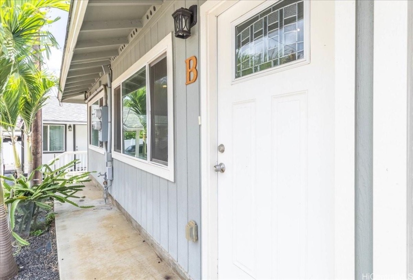 Front door; main entrance