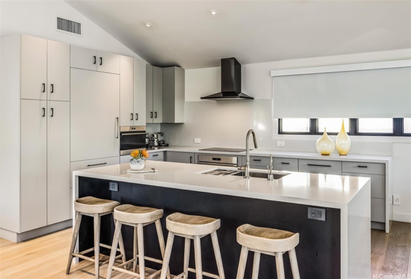 Sizable kitchen in the extra living space.