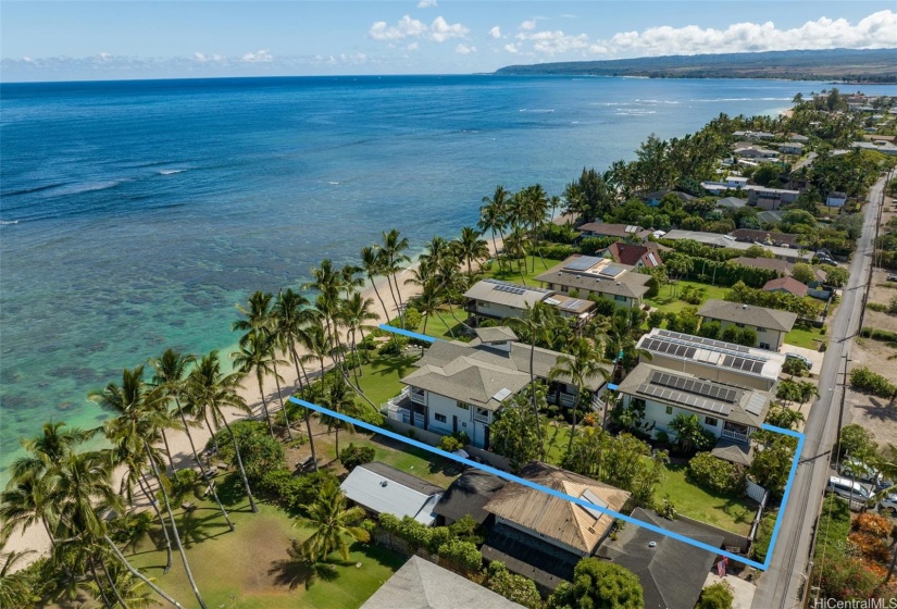 Aerial view of the property.