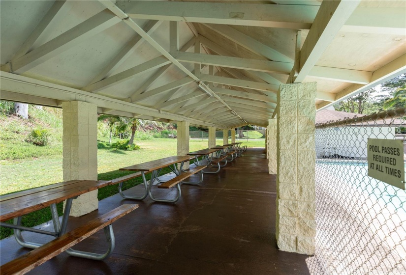 Condo pavilion located close to the association pool.