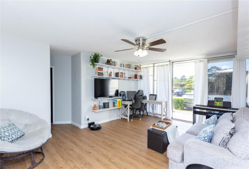 Light and bright open living/dining area.