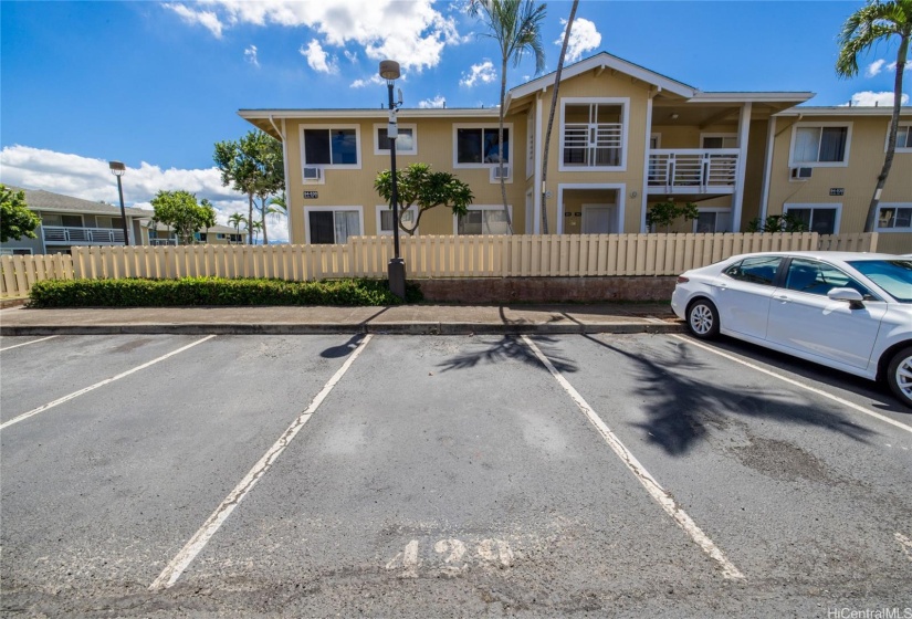 2 parking stalls in fron of your unit.