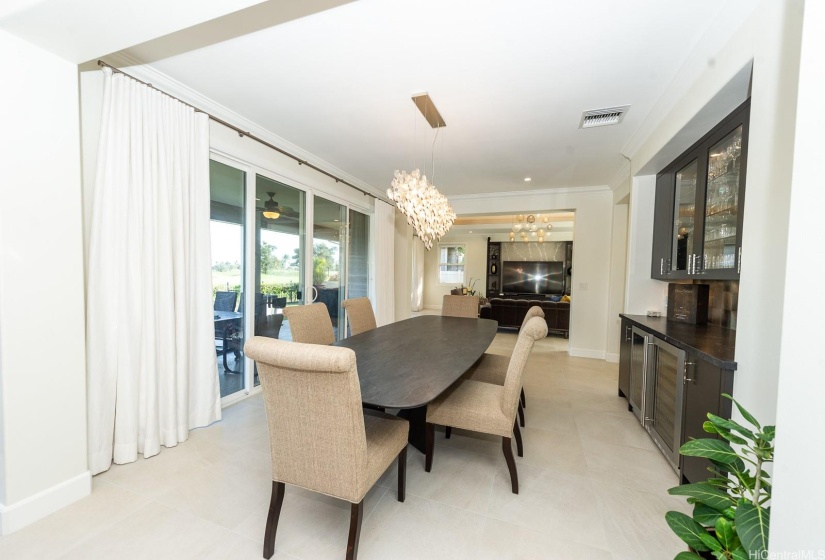 Dining room towards living room.