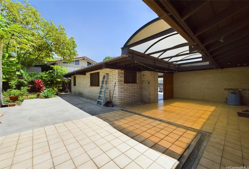 Outdoor patio area