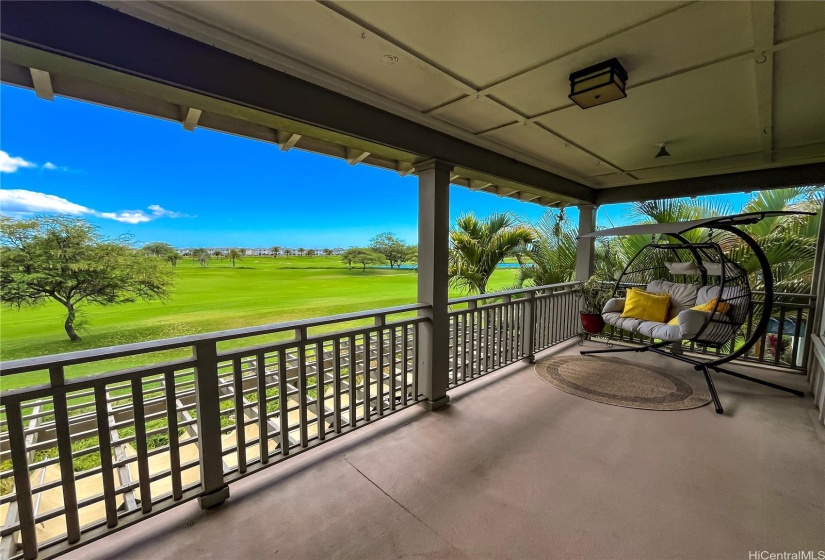 Upper Back Deck with Golf Course, Mountain and Ocean Views