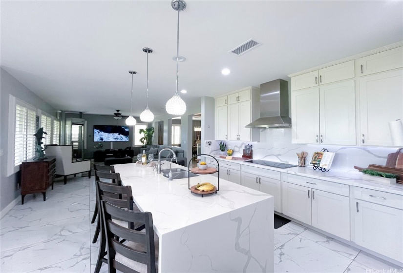 Kitchen into Living Area