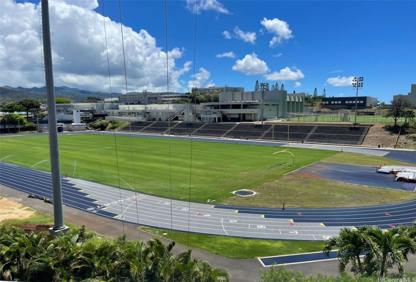 Moanalua High School view from hallway