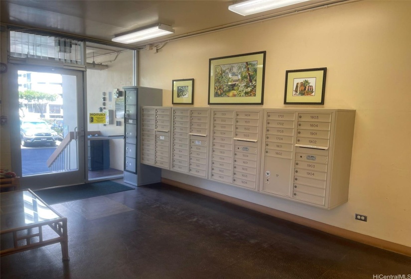 Lobby and mailboxes