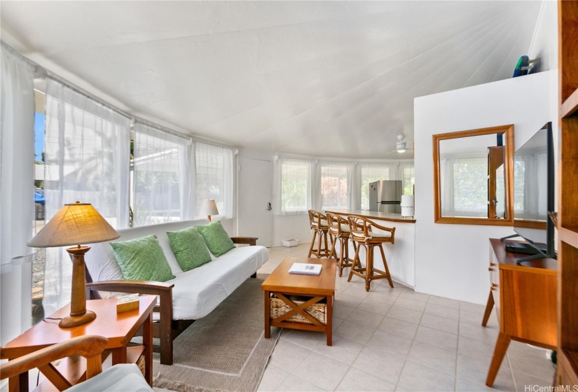 Cottage living room Makaha Hawaii