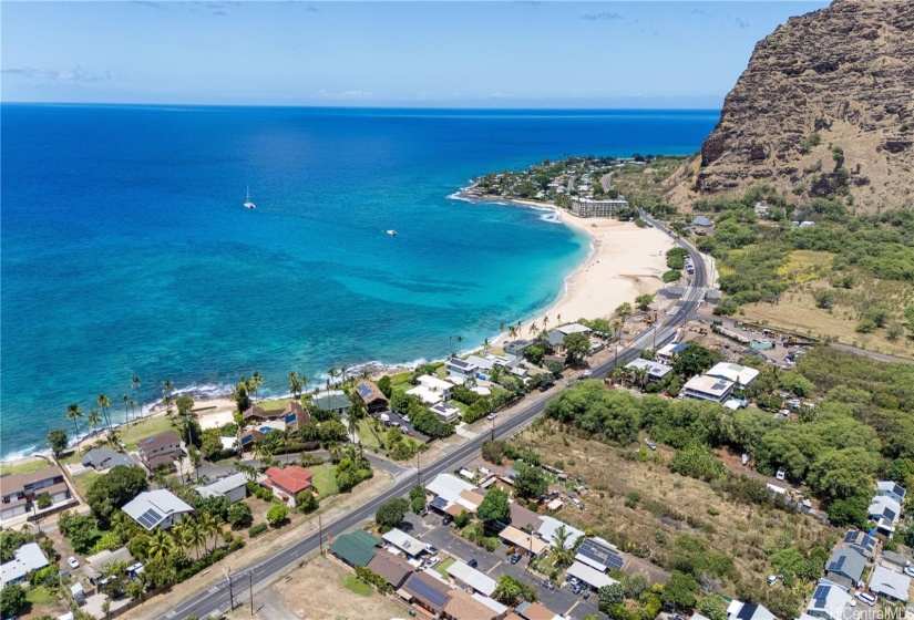 The property and surrounding area and beach.