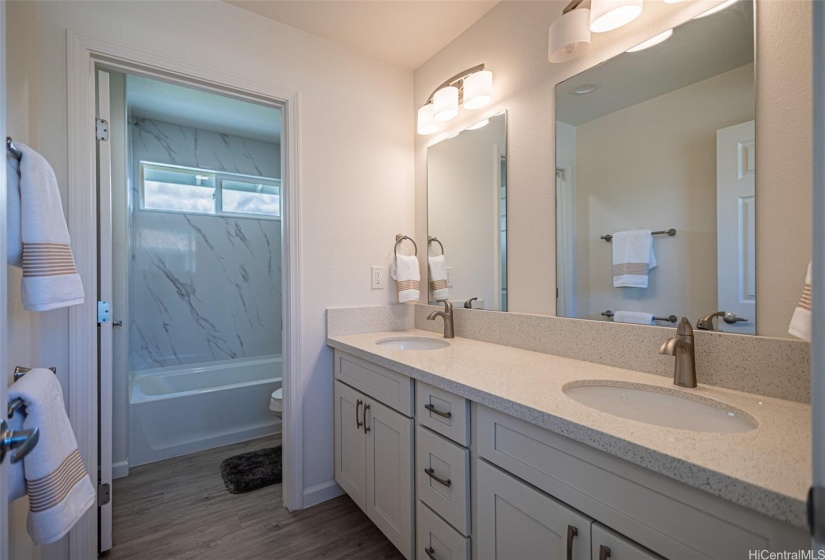 Upstairs hallway bathroom