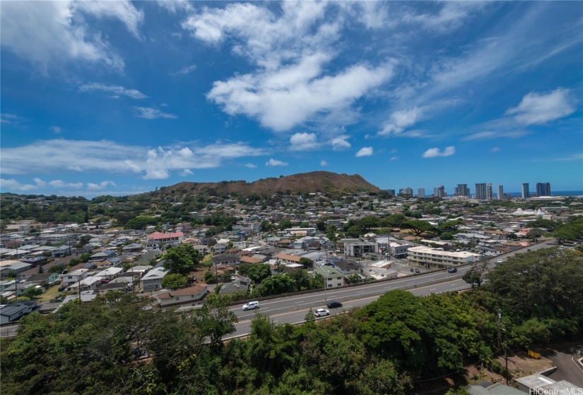 Punchbowl, ocean and city views