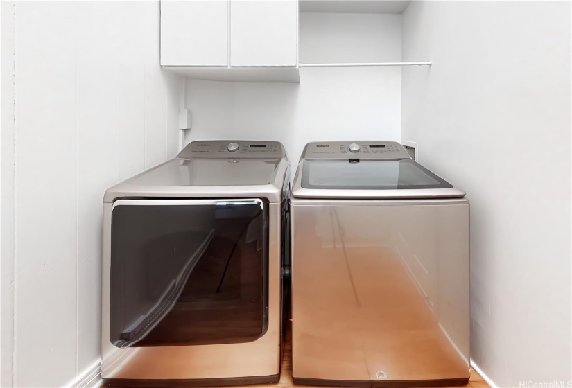 Own washer and dryer room.