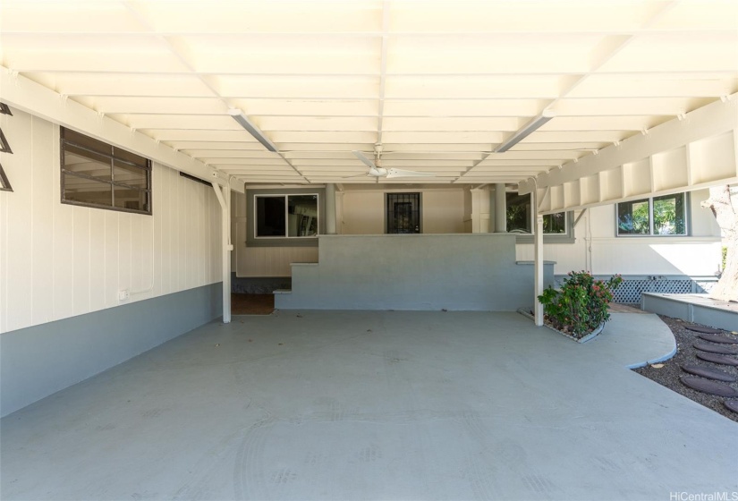 Front porch with ample parking space.