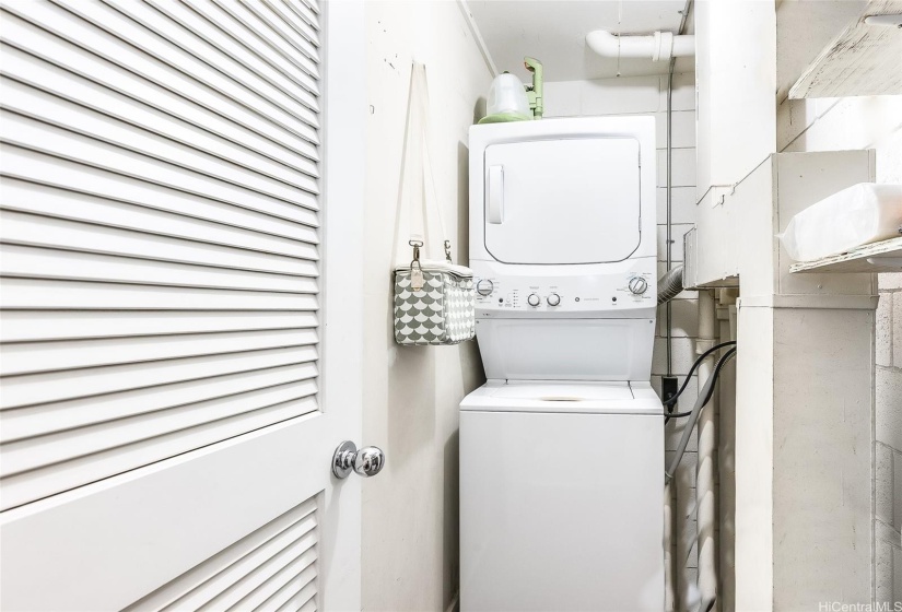 Laundry room, rare in this building