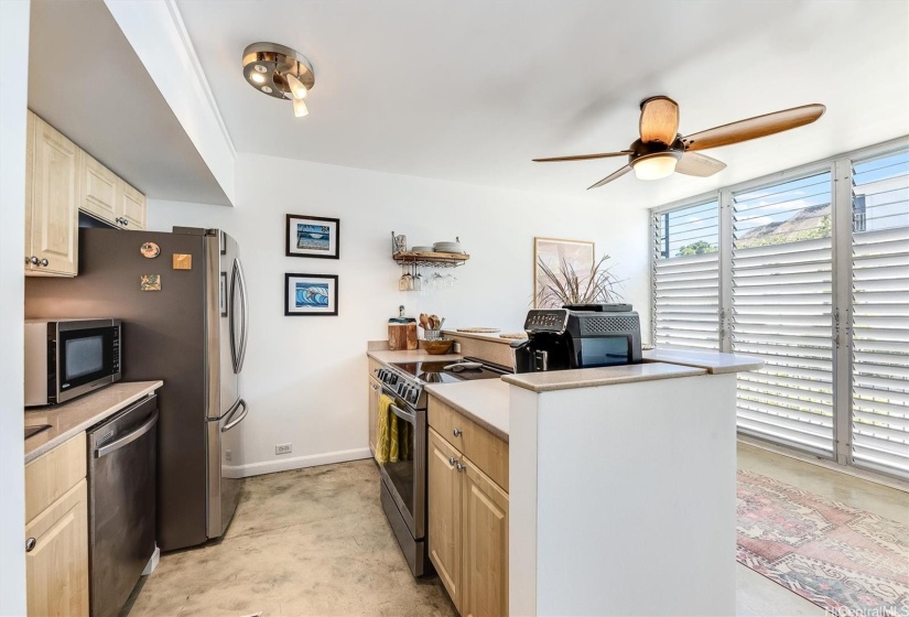 Your kitchen with views of Diamond Head