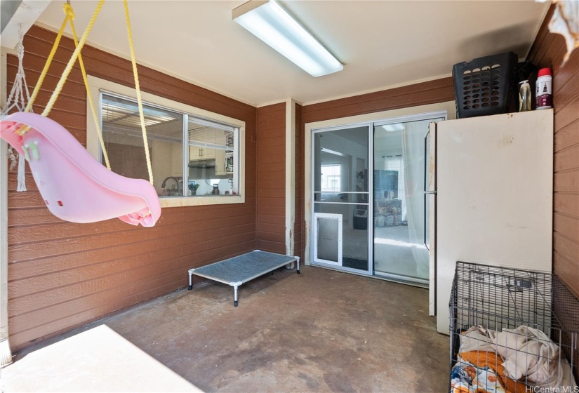 Sliding door goes into the second living room