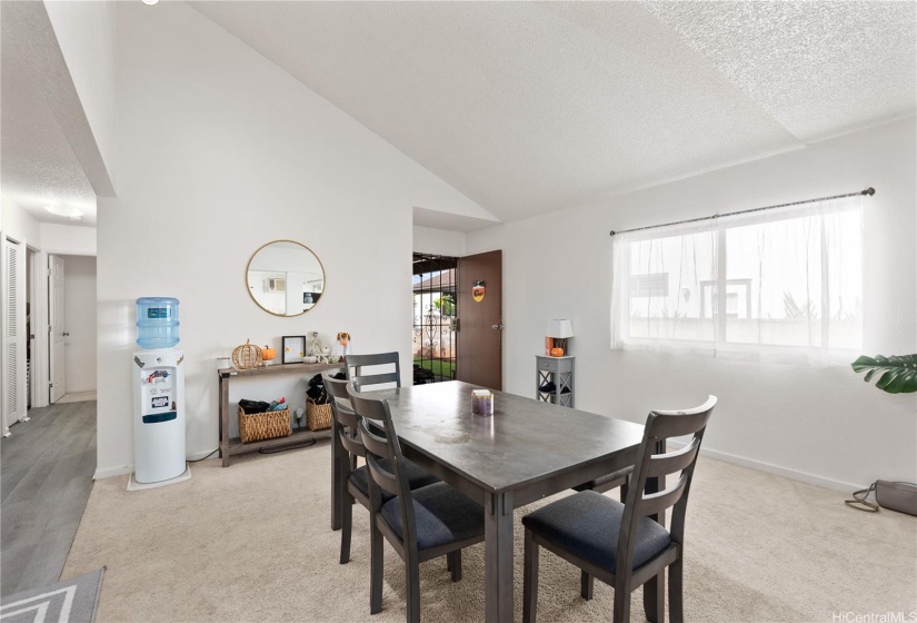 First living/dining area. Part of the original home.